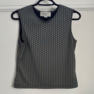 Annex Women's Black and White Geometric Muscle Tee